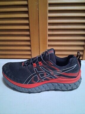 ASICS Trabuco Max Men's Trail Running Shoes Black/Electric Red * Size: 11.5